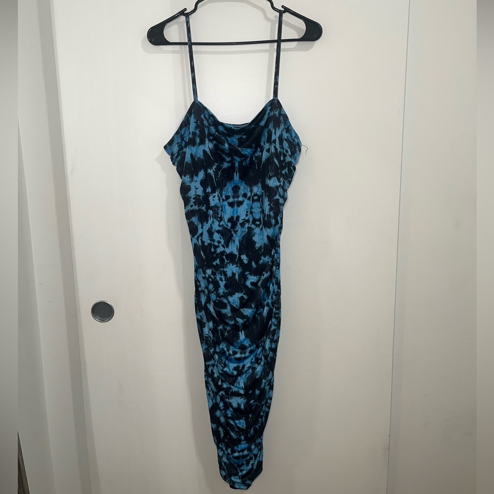 Blue & Black Tye Dye Dress